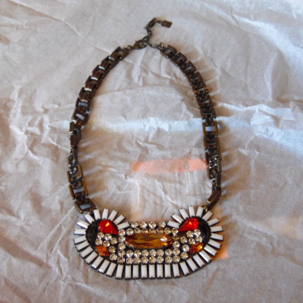 DANNIJO Mallorca Red Multi crystal gold plated Necklace